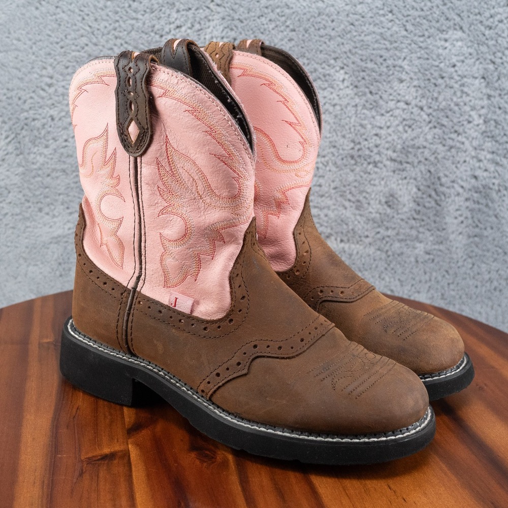 Justin Gypsy L9901 Short Women's Pink Cowboy Western Festiva Boot Size 10 B